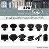 Ilyapa Flat Black Kitchen Cabinet Knobs - Minimalist Cylindrical Whistle Knob Handles - 25 Pack of Kitchen Cabinet Hardware