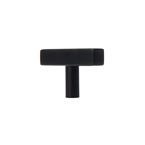 Black Kitchen Cabinet Knobs, 25 Pack - Square T-Knob Drawer Pull Handle Hardware