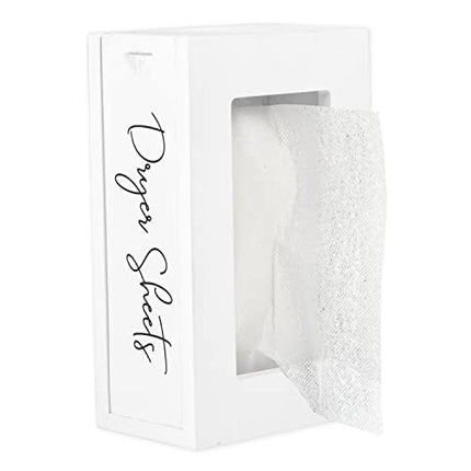 Ilyapa Dryer Sheet Dispenser-White Magnetic Dryer Sheet Storage for Laundry