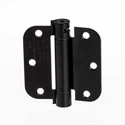 Self Closing Door Hinges, 2 Pack, Black - 3 ¬¨Œ© x 3 ¬¨Œ© Inch Interior Spring Hinges for Doors