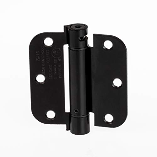 Self Closing Door Hinges, 2 Pack, Black - 3 ¬¨Œ© x 3 ¬¨Œ© Inch Interior Spring Hinges for Doors
