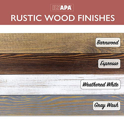 Window Frame Wall Decor 2 Pack - 18x22" Rustic Espresso Wood
