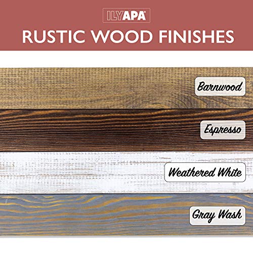 Ilyapa Window Frame Wall Decor 2 Pack - 11x15" Rustic Gray Wood