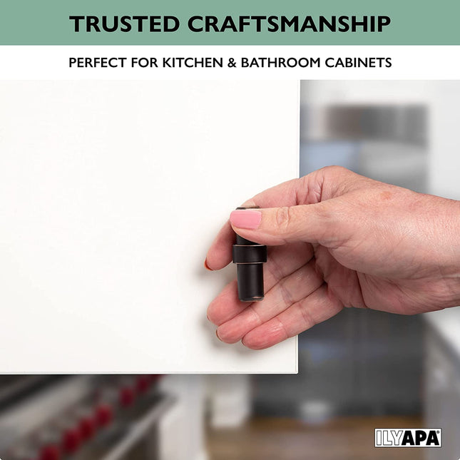 Oil Rubbed Bronze Kitchen Cabinet Knobs, 25 Pack - Contemporary T-Knob Drawer Pull Handle Hardware