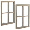 Ilyapa Window Frame Wall Decor 2 Pack - 18x22" Rustic Gray Wood