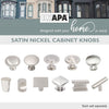 Ilyapa Satin Nickel Kitchen Cabinet Knobs - Square Drawer Handles - 10 Pack of Kitchen Cabinet Hardware