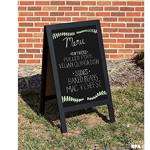 Rustic Wood A Frame 23.6×30.7 Inch Double Sided Outdoor Sidewalk Sandwich  Board Magnetic Chalkboard Natural Wood – Displays Outlet – Online Display  Signs Retailer