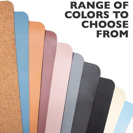 Office Desk Mat, Double Sided Gray & Light Blue - Large 47 x 23 Inch Leather Style Computer Pad for Desk