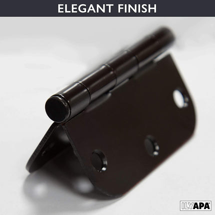 Ilyapa 48 Pack of Door Hinges Oil Rubbed Bronze-3.5 x 3.5" Interior-5/8" Corners
