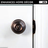 Interior Privacy Door knob - Keyless Locking Door Handles for Bedroom and Bathroom - Improved Oil Rubbed Bronze Finish - (10 Pack)