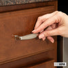 Satin Nickle Cabinet Handles - 3 Inch Hole Center Modern Drawer Pulls - 10 Pack of Kitchen Cabinet Hardware