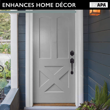 Traditional Style Front Door Exterior Handleset - Elegant Lock Set Handle Hardware with Single Cylinder Deadbolt Lock and Knob - Improved Classic Oil Rubbed Bronze Finish