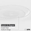 Ilyapa 100 Fancy Clear Plastic Plates, 9 Inch - Premuim Disposable Plastics for Party or Wedding