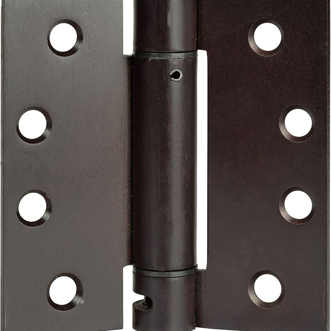 2 Pack of Self Closing Door Hinges Oil Rubbed Bronze - 4 x 4 Inch Square Interior Hinges for Doors