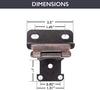 Self Closing Cabinet Hinges Oil Rubbed Bronze, 50 Pack - 1/2 Inch Overlay 3/4 Inch Frame Semi Wrap Kitchen Cabinet Door Hinge Hardware