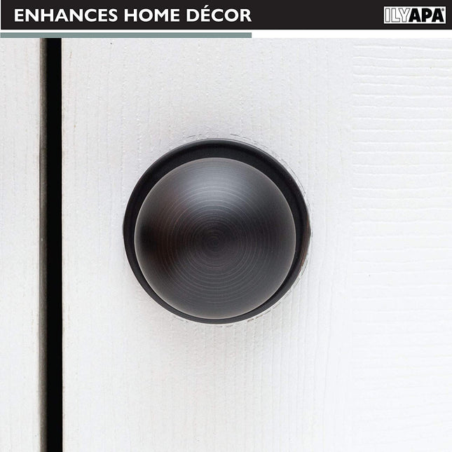Ilyapa Half Dummy Door Knob - Ball, Oil Rubbed Bronze 6 Pack