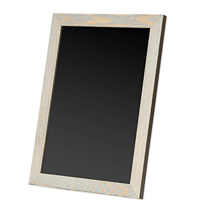 Rustic Wooden Magnetic Kitchen Chalkboard Sign - 12x16 Inch Graywash Framed Hanging Chalk Board for Farmhouse Decor, Wedding, Restaurant & Home