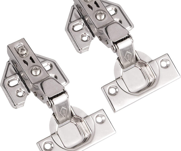 Set of 8 NUZAMAS Cabinet Door Hinges, 90 Degree Full Overlay