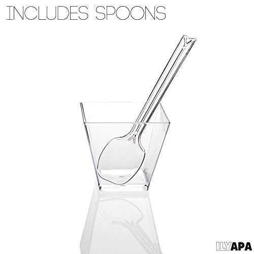 Plastic Dessert Parfait Favor Cups With Mini Spoons Appetizer Cups Plastic Dessert Parfait Favor Cups With Mini Spoons Appetizer Cups