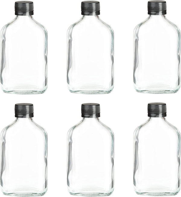 Ilyapa Ilyapa 375 ml Glass Flask Bottle - 6 Pack Liquor Pocket Flask w -  ilyapa