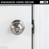 Interior Privacy Door Knob - Keyless Locking Door Handles for Bedroom or Bathroom - Satin Nickel Finish
