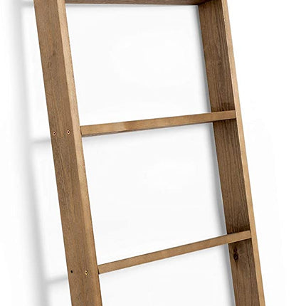 Ilyapa Blanket Ladder for The Living Room - Rustic Decorative Quilt Ladder, Barnwood