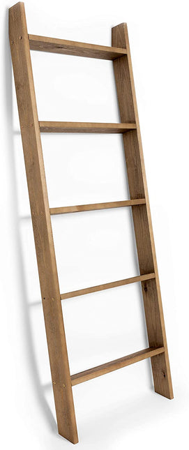 Ilyapa Blanket Ladder for The Living Room - Rustic Decorative Quilt Ladder, Barnwood