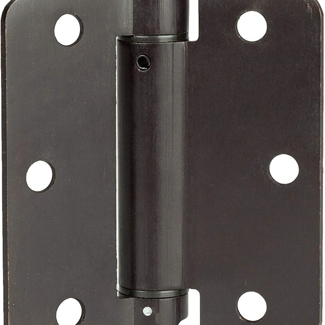 2 Pack of Self Closing Door Hinges Oil Rubbed Bronze - 3 ¬¨Œ© x 3 ¬¨Œ© Inch Interior Hinges for Doors with 1/4" Radius