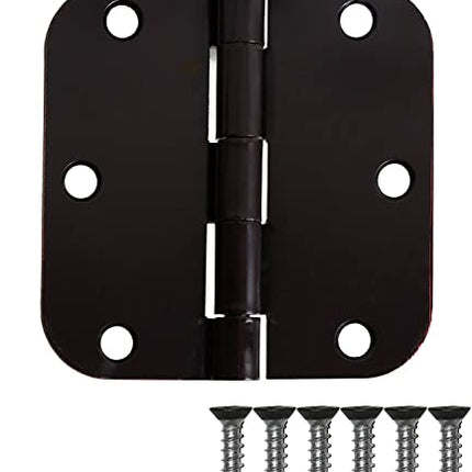 Ilyapa 36 Pack Oil Rubbed Bronze Door Hinges - 3.5 x 3.5 Inch Interior Door Hinges for Doors Antique Bronze Door Hinges for Doors 3 1/2 Inches, with 5/8 Inch Radius Corners