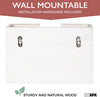 Wood Paper Towel Dispenser - Rustic Farmhouse White Wooden Multifold Hand Towel Holder